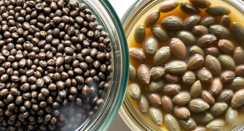 chia and basil seeds