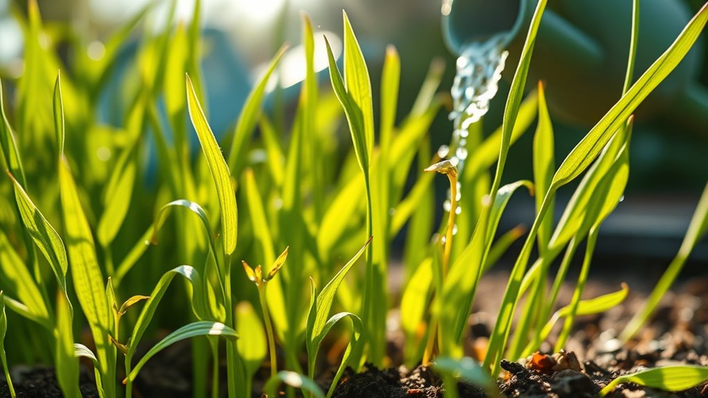 healthy soil sunlight watering