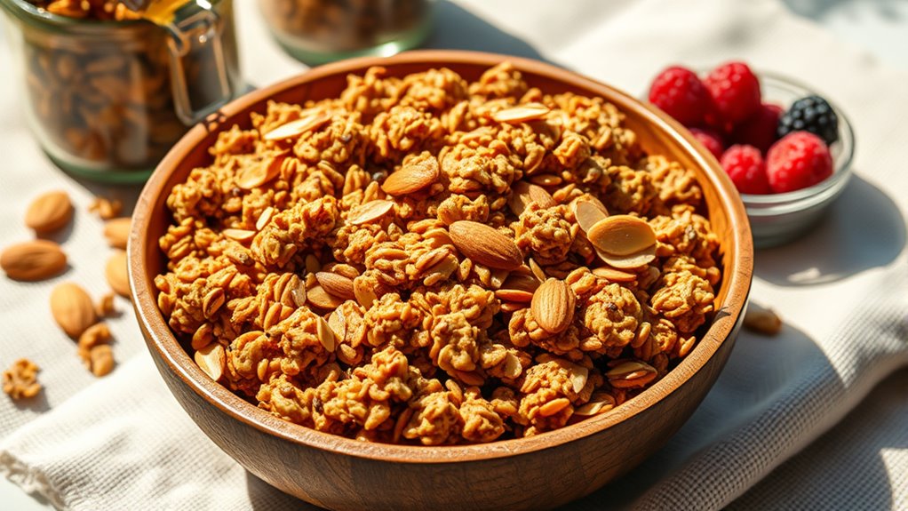 homemade nutritious crunchy granola