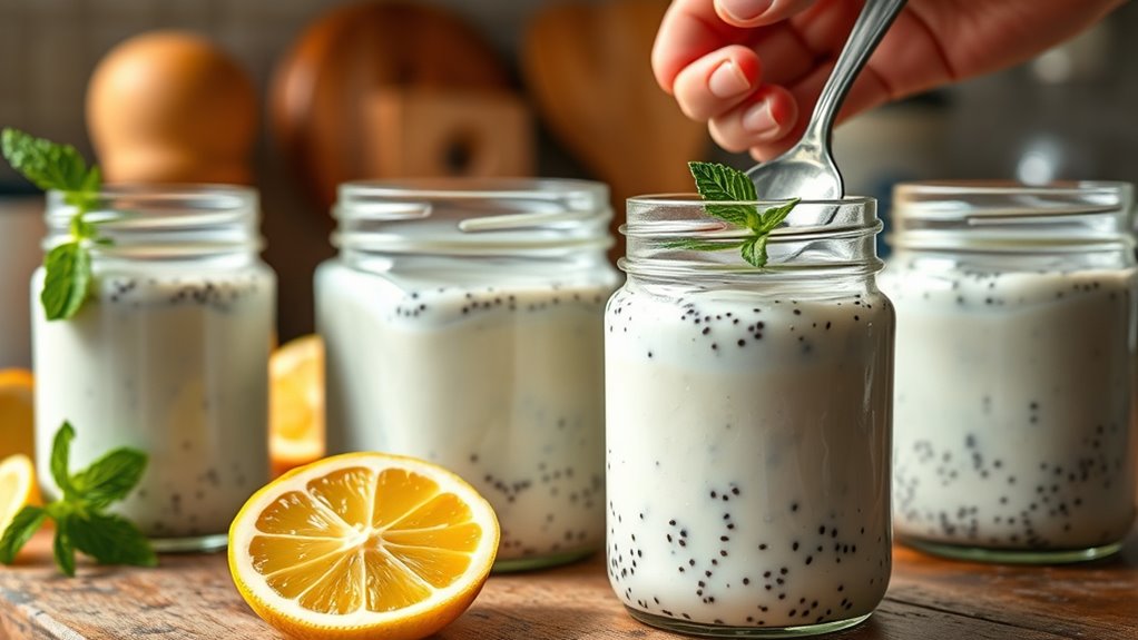 homemade probiotic chia yogurt