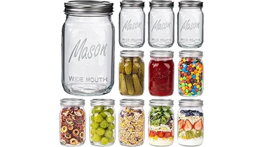 12 pack wide mouth jars