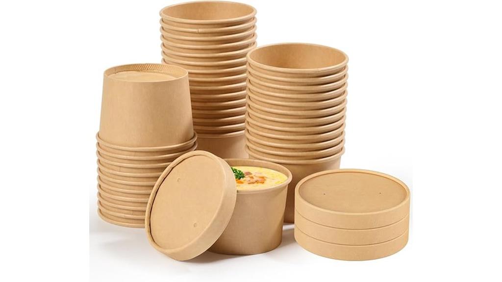 50 pack paper food containers