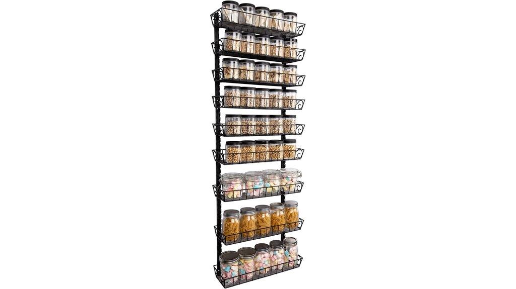9 tier wall spice rack