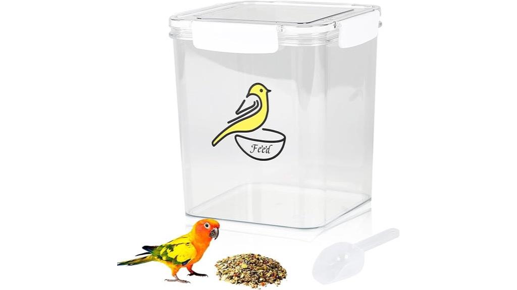airtight bird seed container