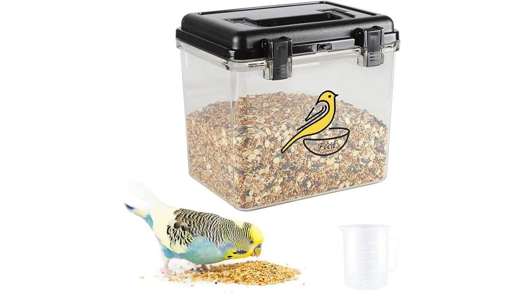 airtight bird seed container