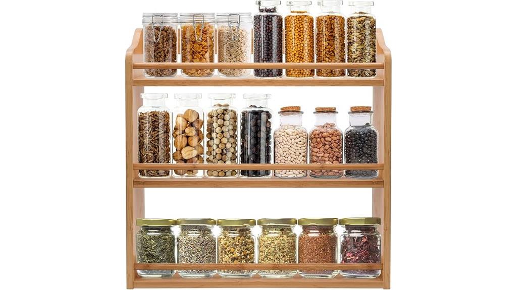 bamboo spice rack mount