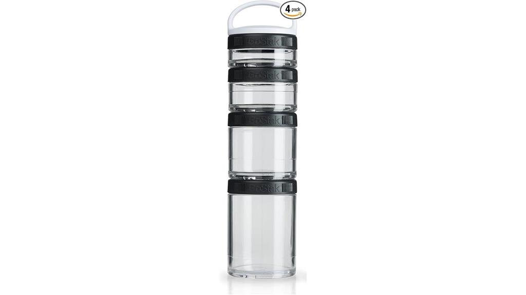 black 4 piece storage jars