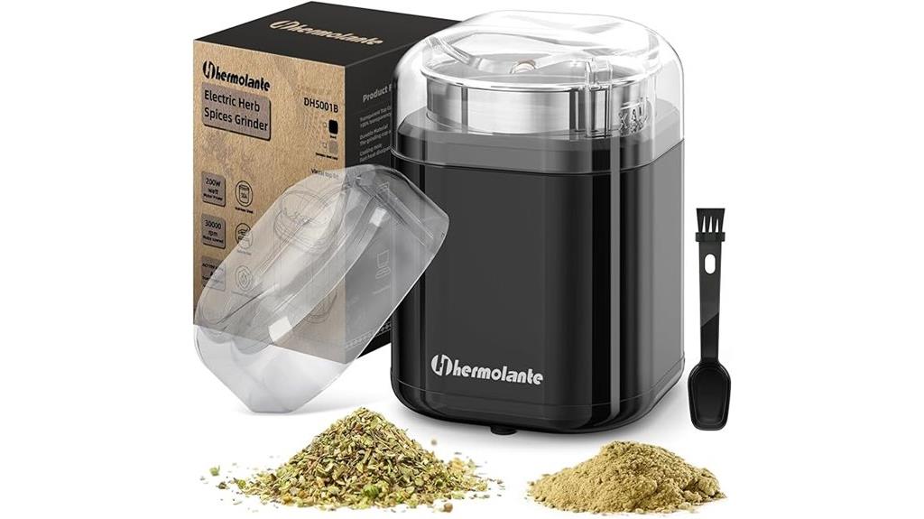 black herb spice grinder