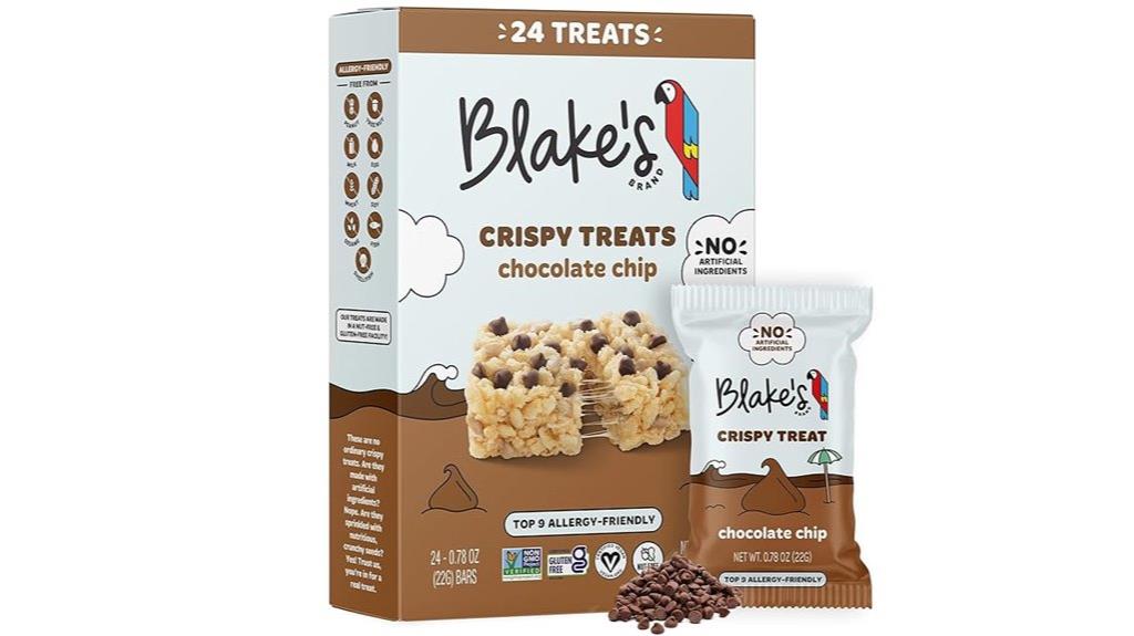 chocolate chip crispy treats