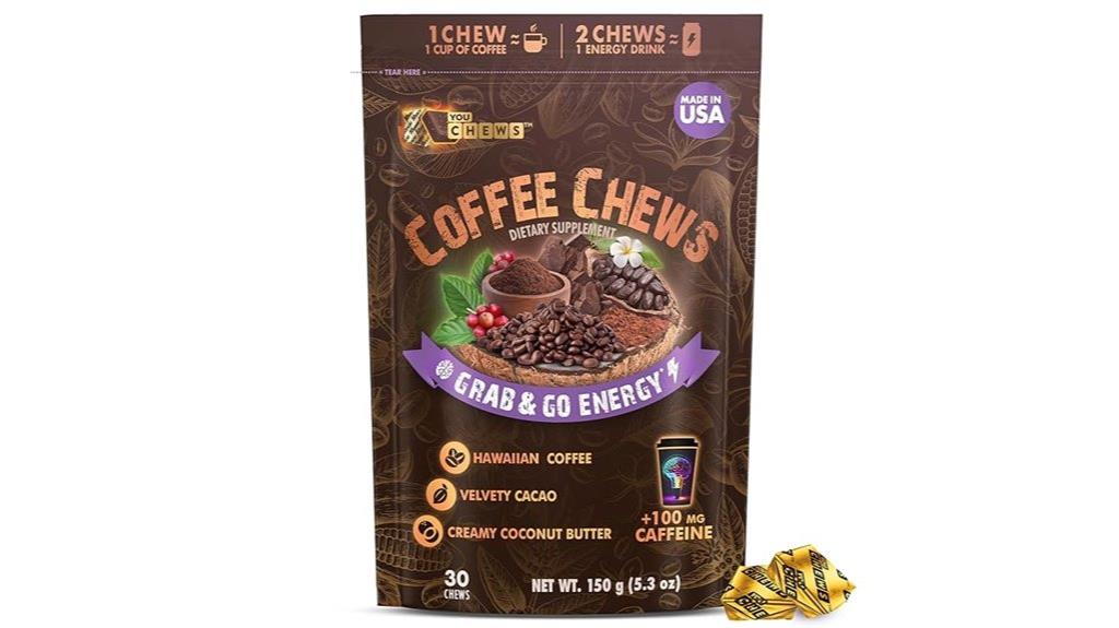 coffee flavored energy chews