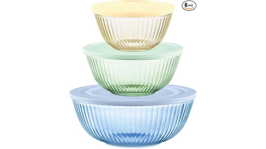 colored glass mixing bowls