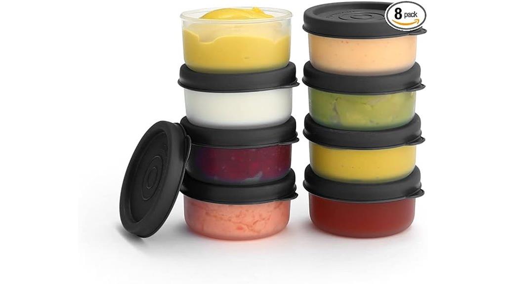 eight 1 3 oz condiment cups