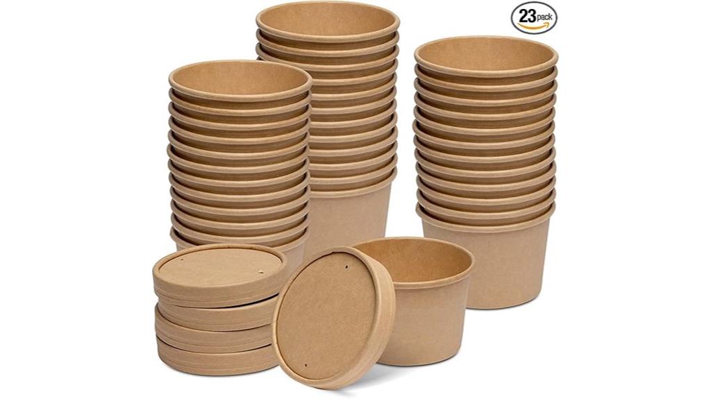 eight ounce kraft containers