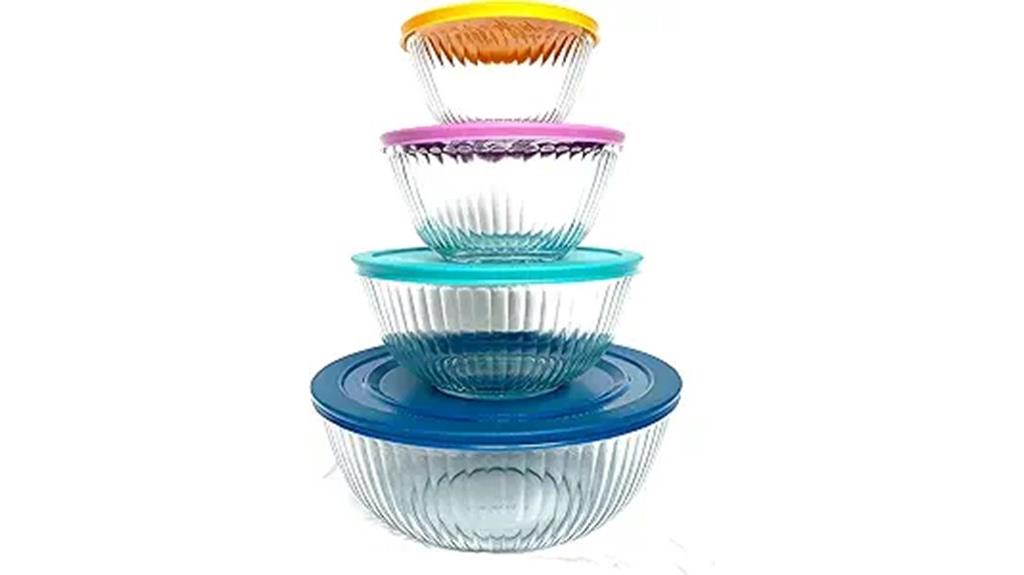 eight piece glass bowls
