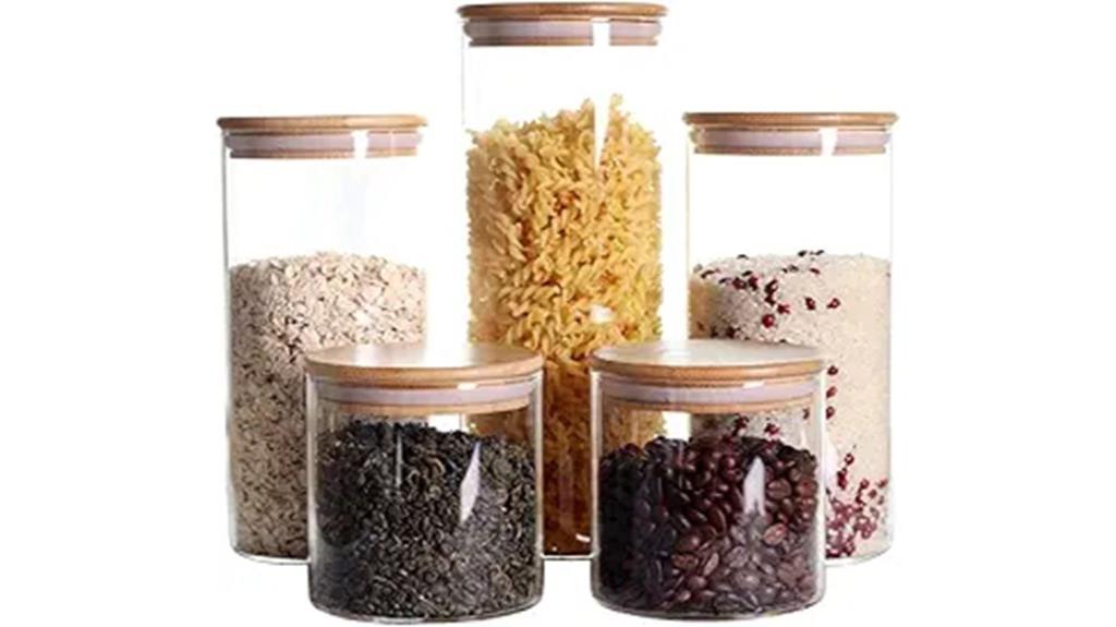 five piece stackable canister set