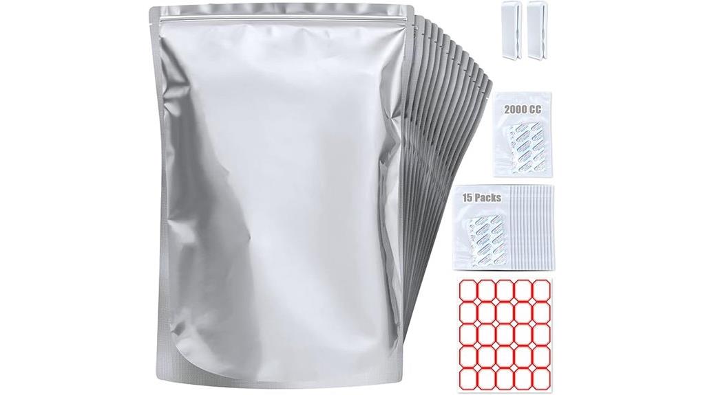 food storage bags with absorbers