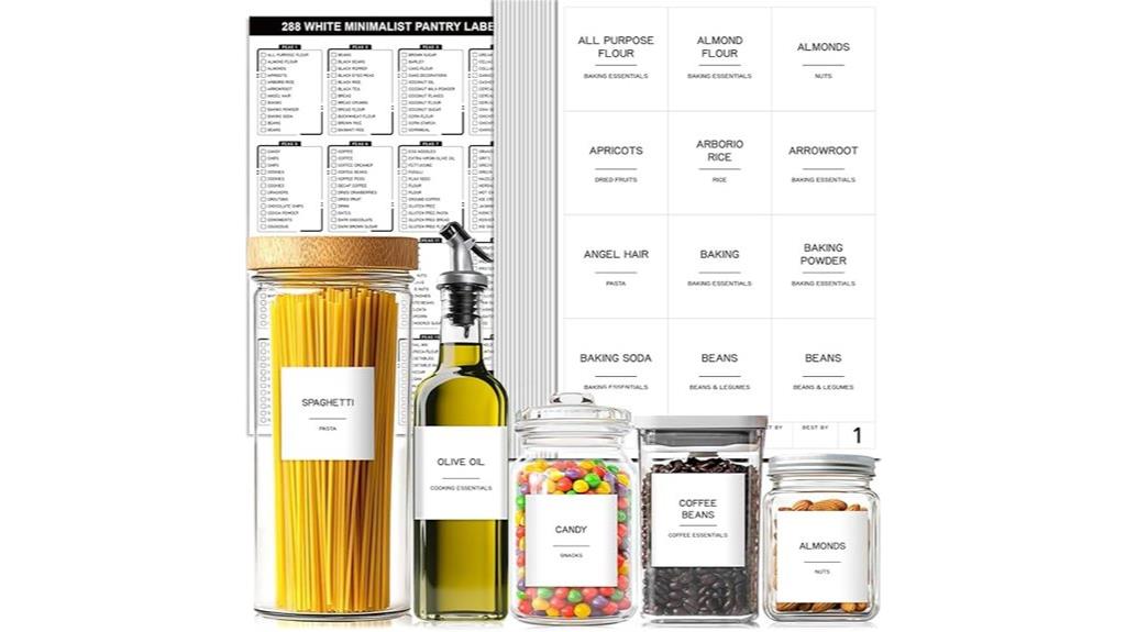 food storage container labels