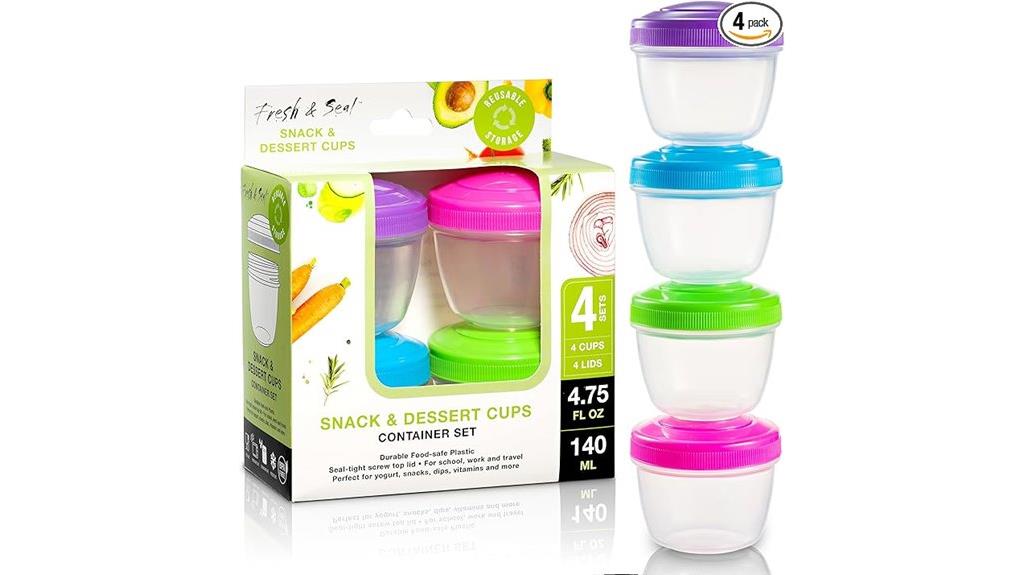 four pack snack container set