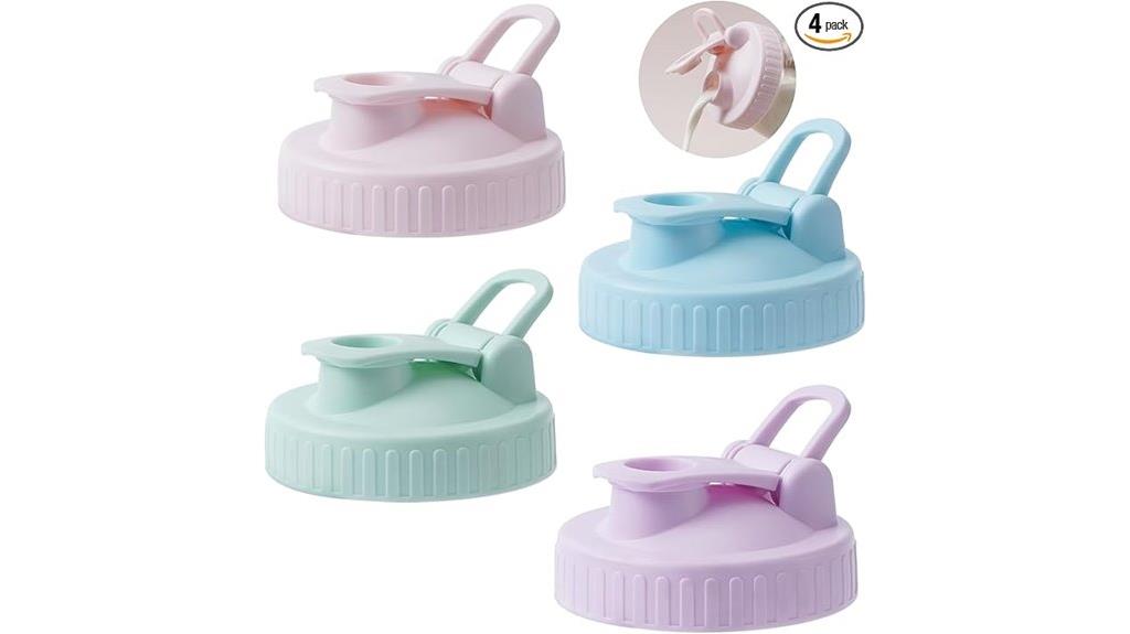 four pack wide mouth lids