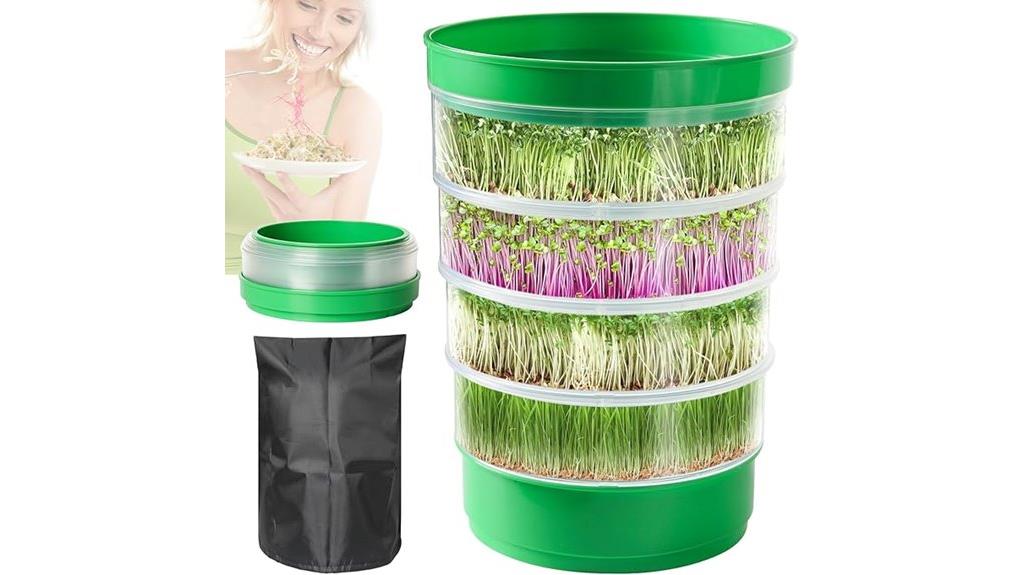 four tier sprouting tray