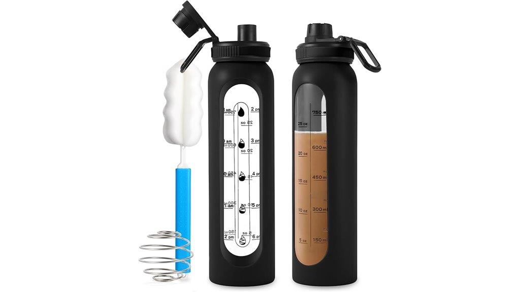 glass 34oz shaker bottle