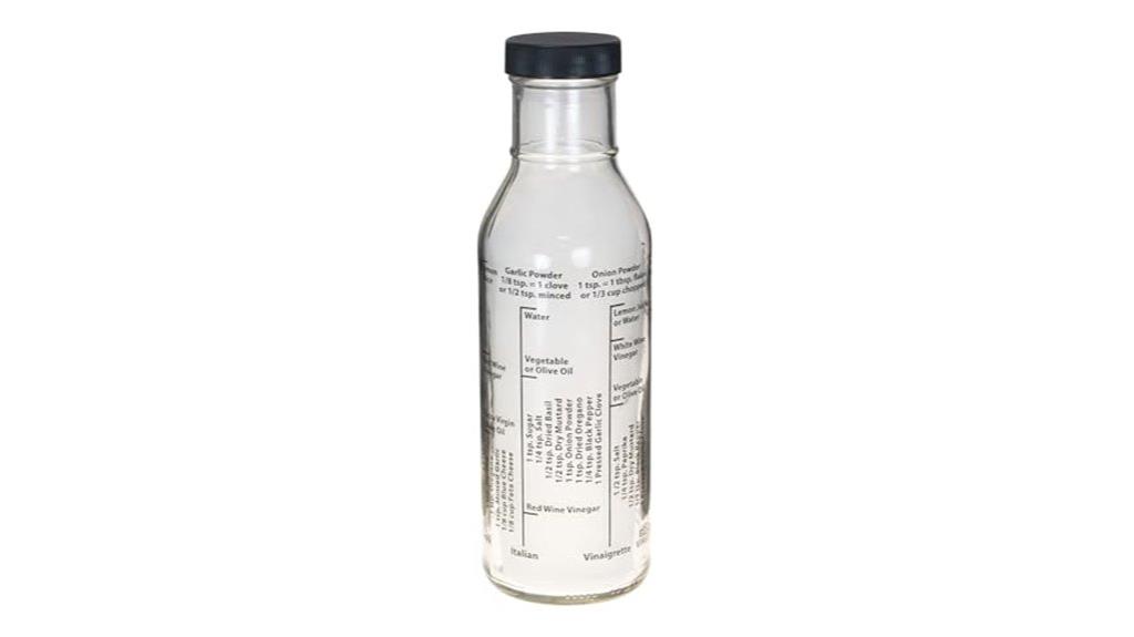 glass bottle with recipes