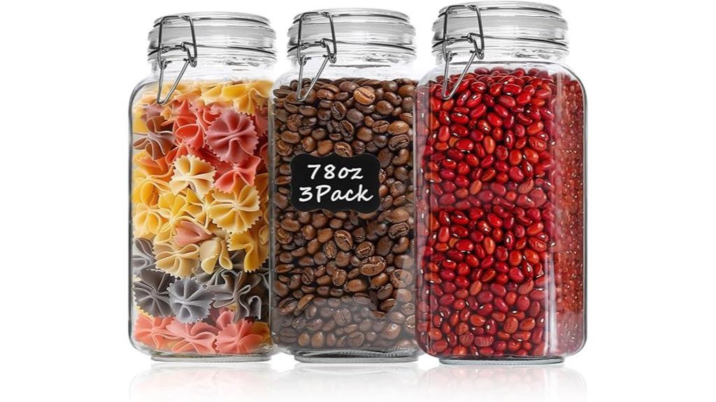 glass canister set with lids