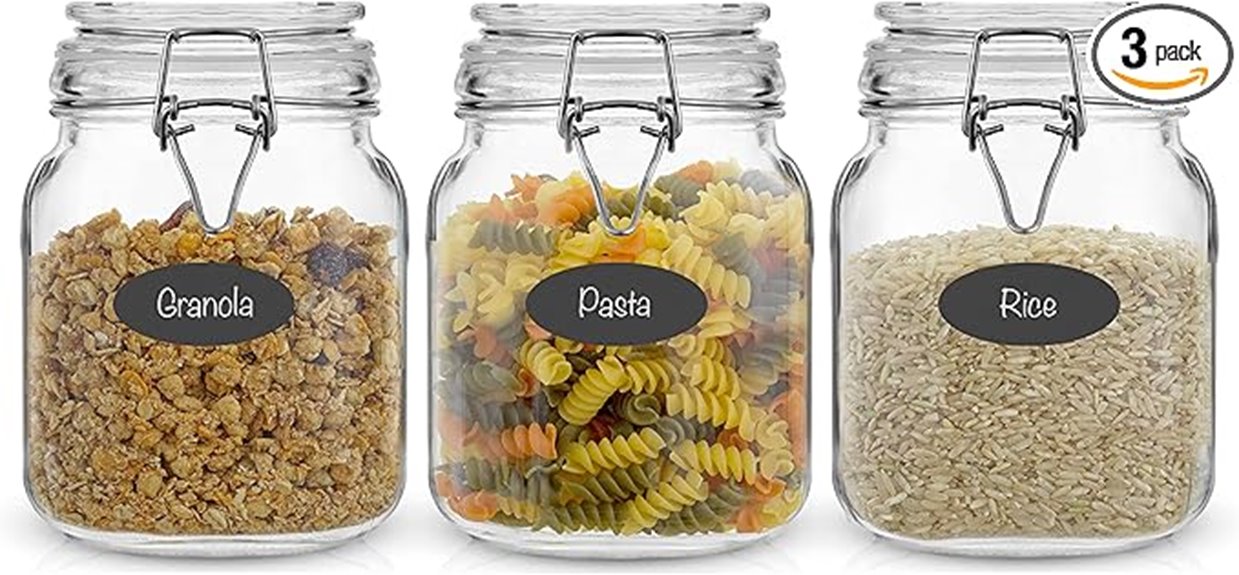 glass jars with lids