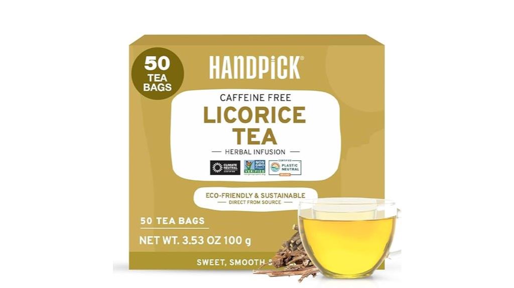 handpicked licorice tea bags