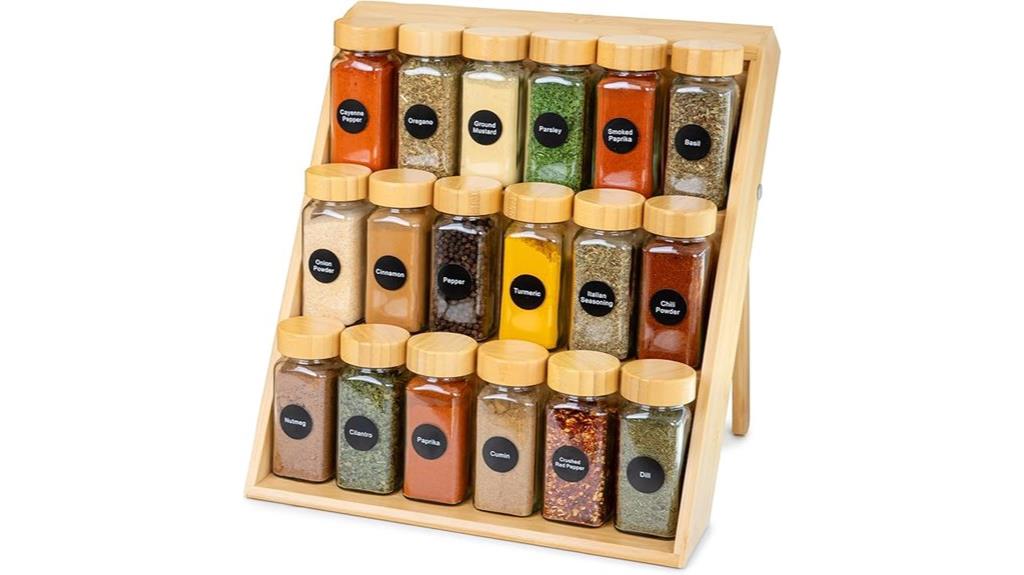 heavy duty bamboo spice rack
