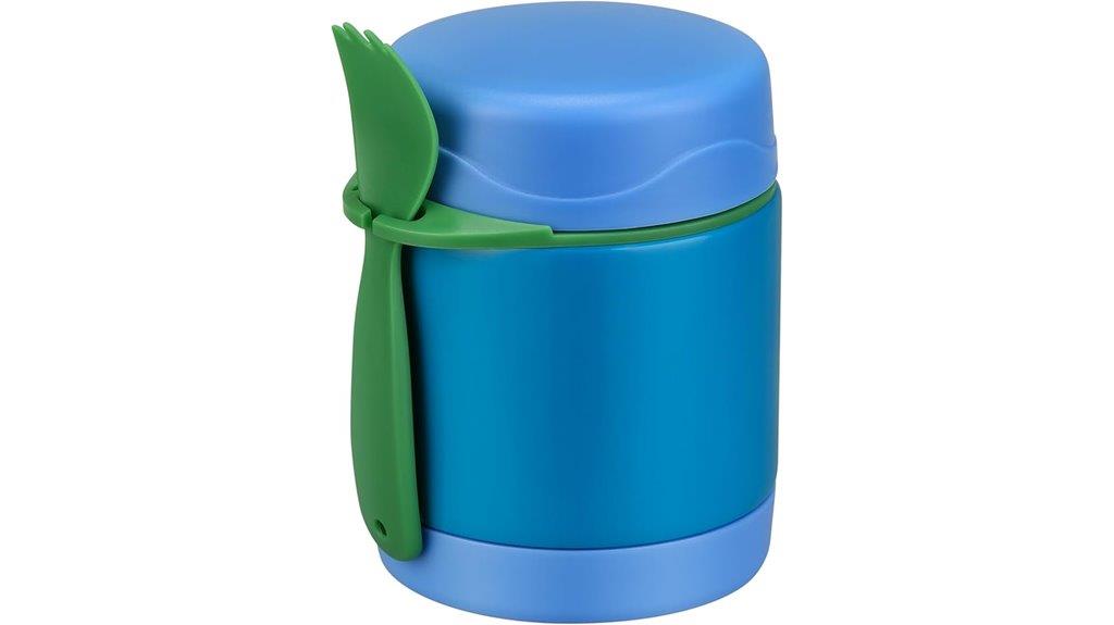kids blue insulated soup jar