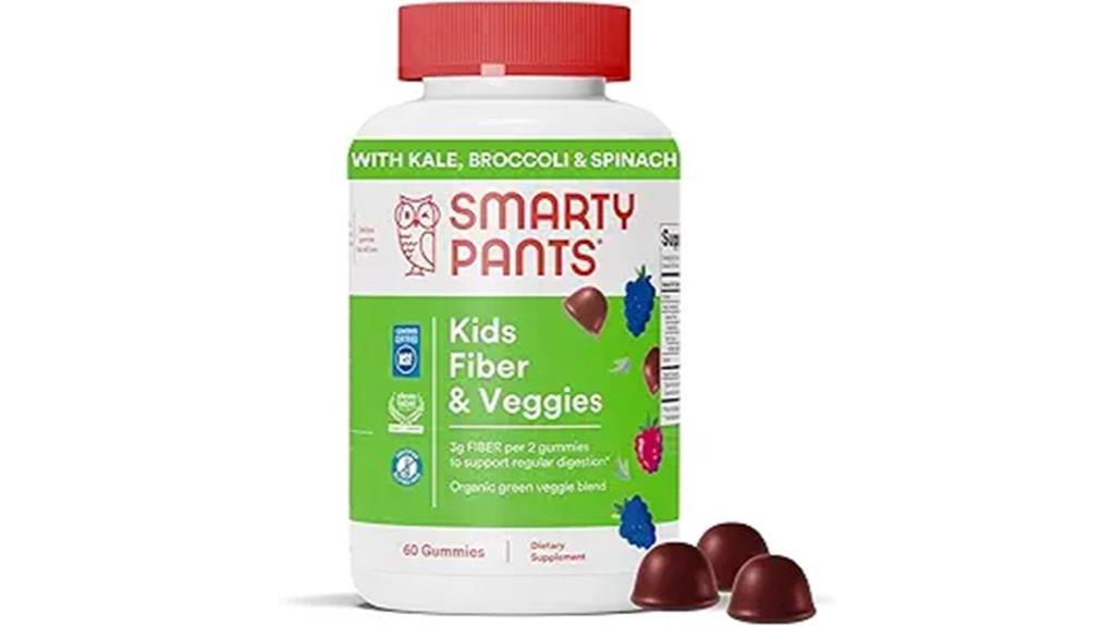 kids fiber and veggie gummies