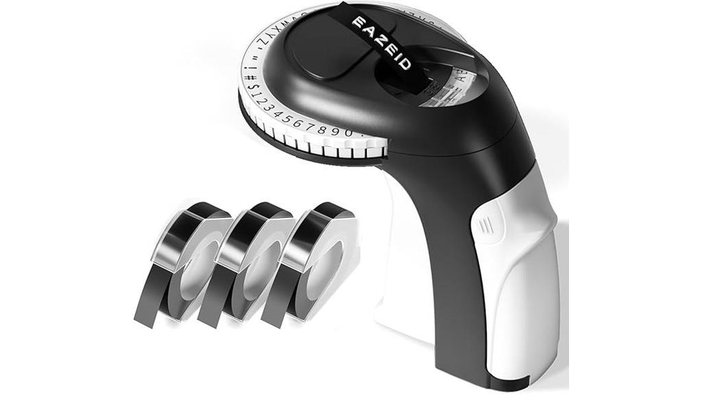 label maker with embossing tapes