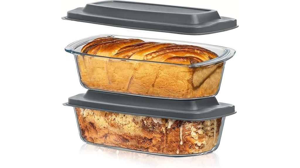large glass loaf pans