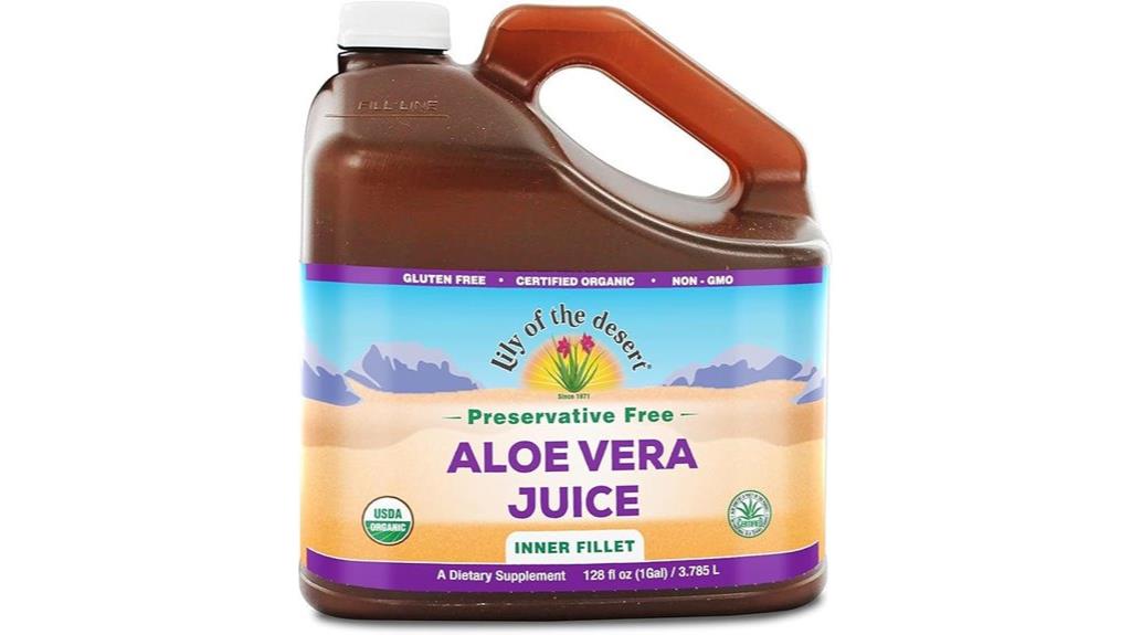 large organic aloe vera juice