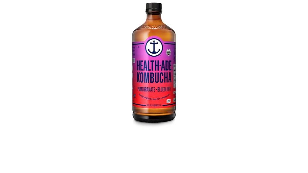 large pomegranate kombucha bottle