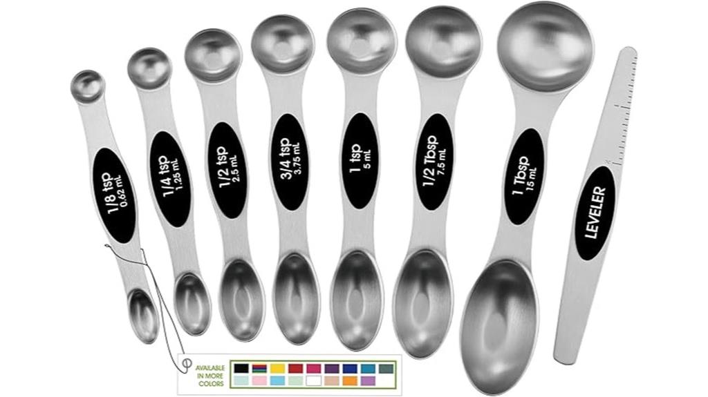 magnetic 8 piece measuring spoons