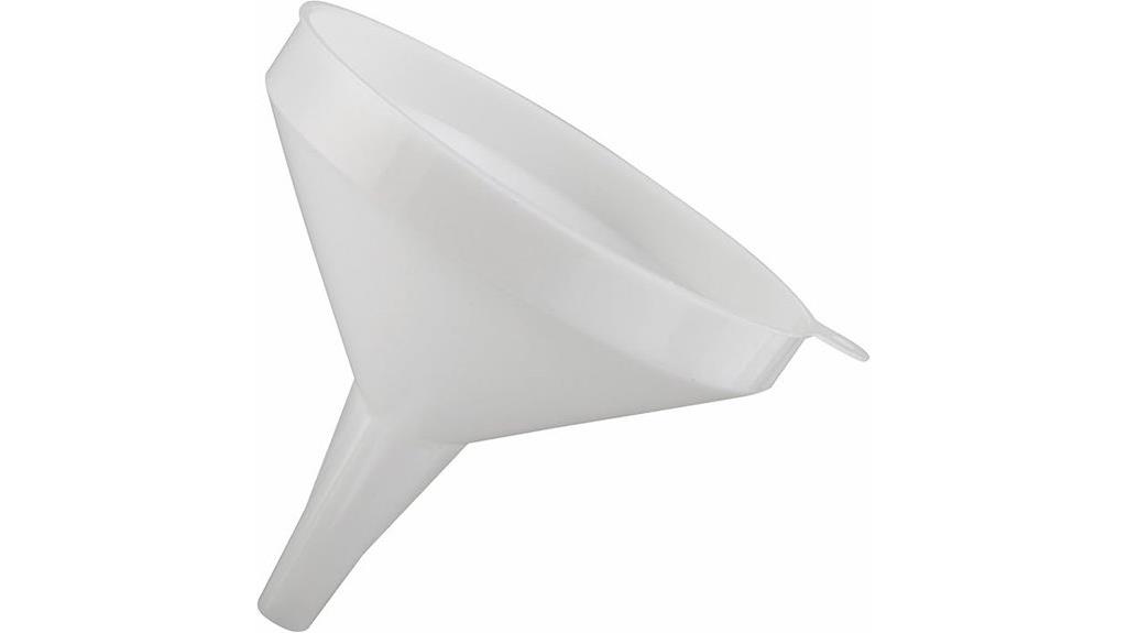medium white plastic funnel