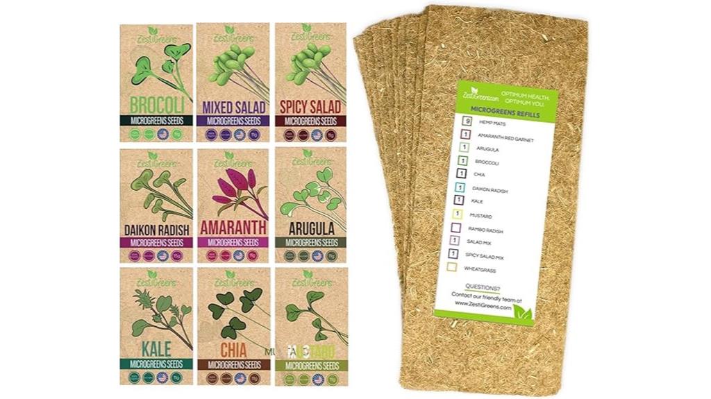microgreens kit with mats