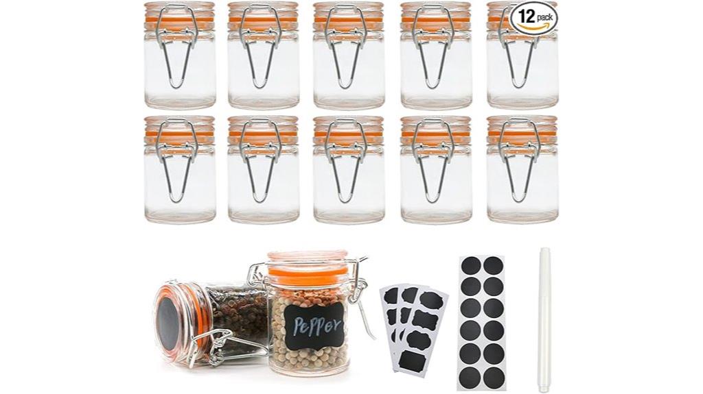 mini glass spice jars