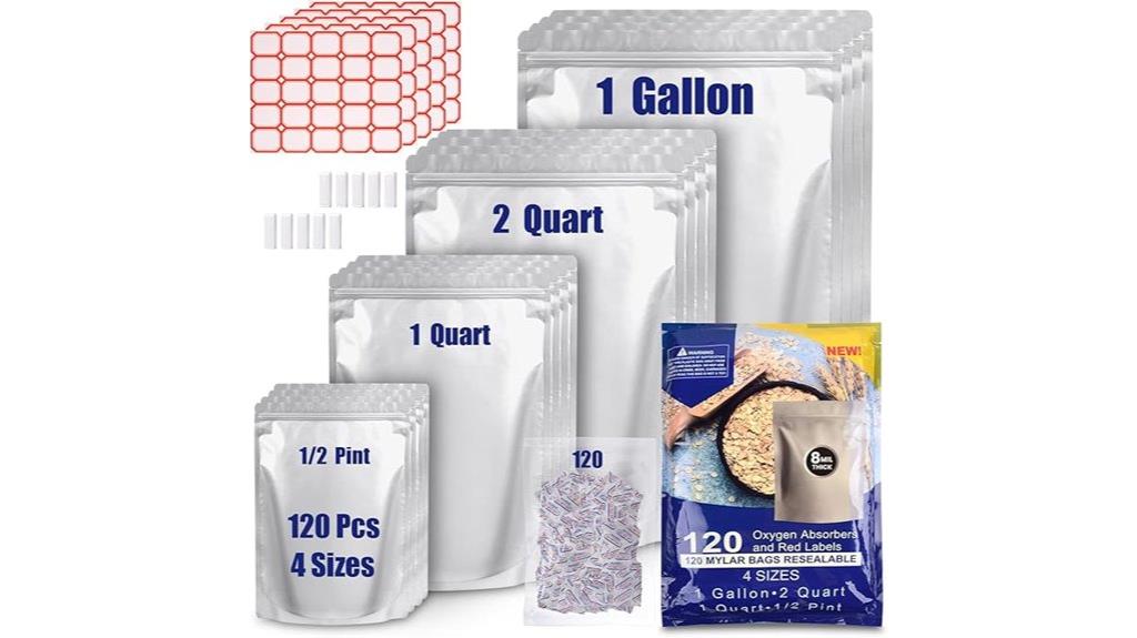 mylar bags with absorbers