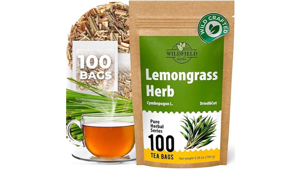one hundred lemongrass tea bags