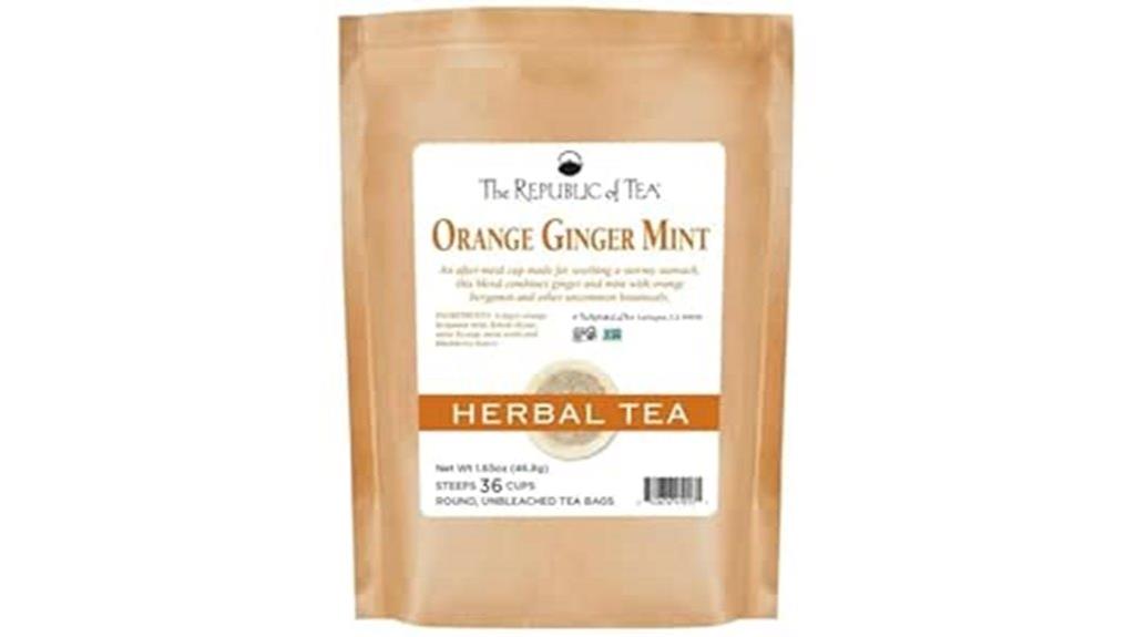 orange ginger mint tea