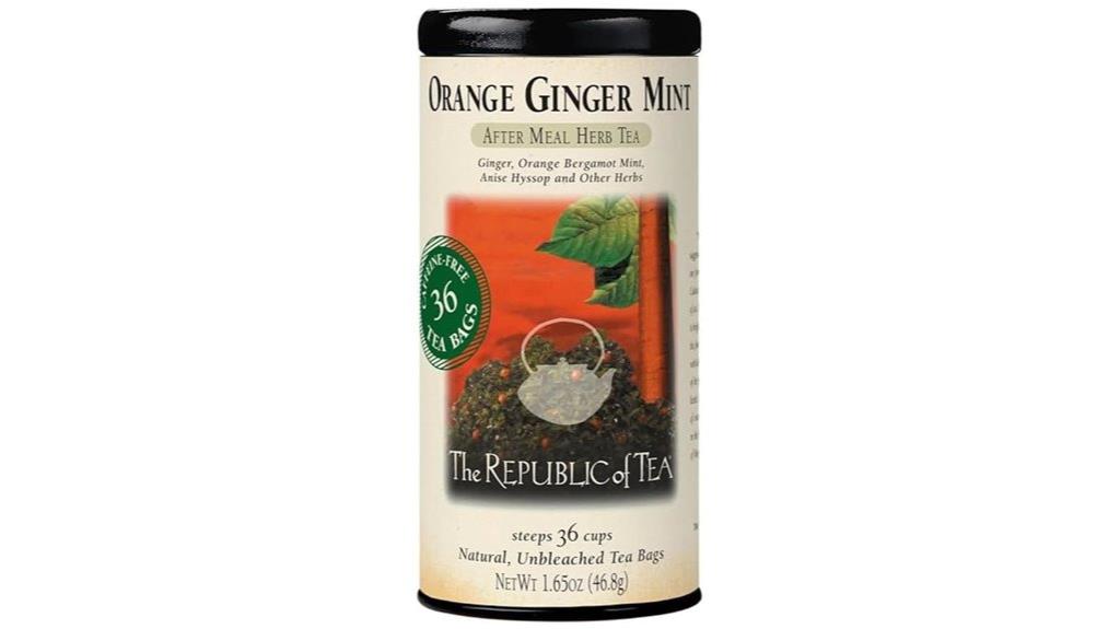 orange ginger mint tea