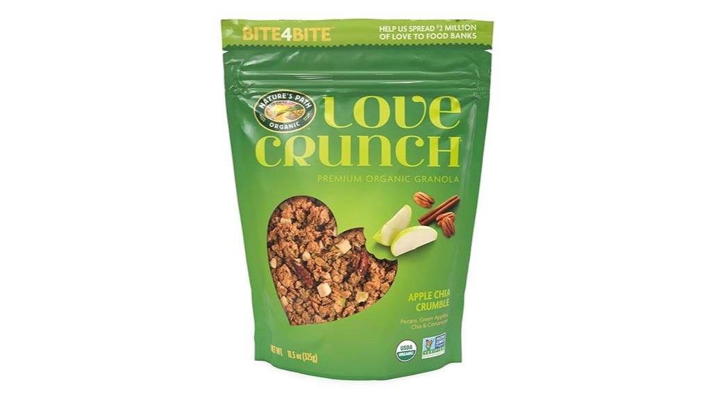 organic apple chia granola