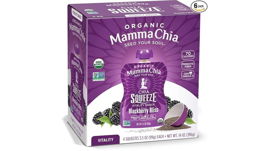 organic blackberry squeeze pouches