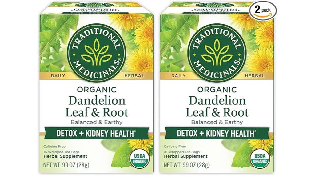 organic dandelion tea pack