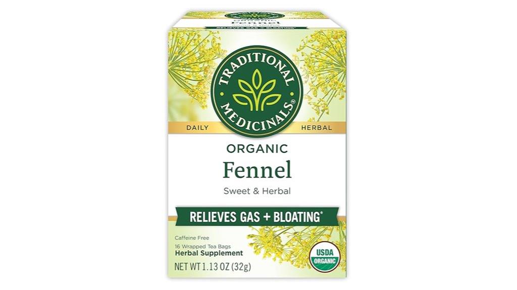 organic fennel tea box