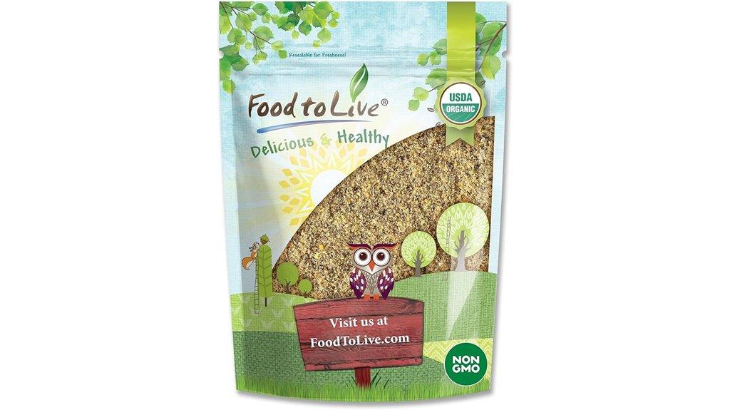 organic flax and chia seeds