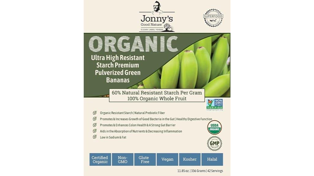 organic green banana flour